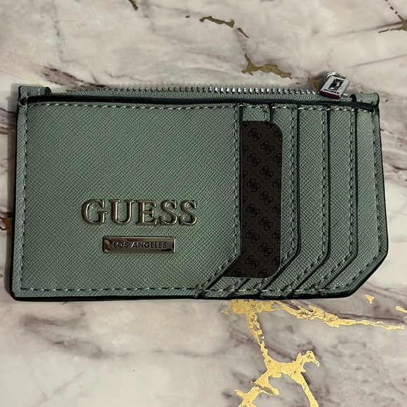 Set of Guess Mini ID wallets coral/teal - Picture 4 of 4